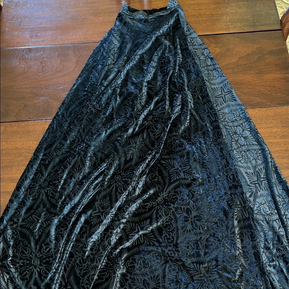 XS Burned Velvet Maxi Skirt
